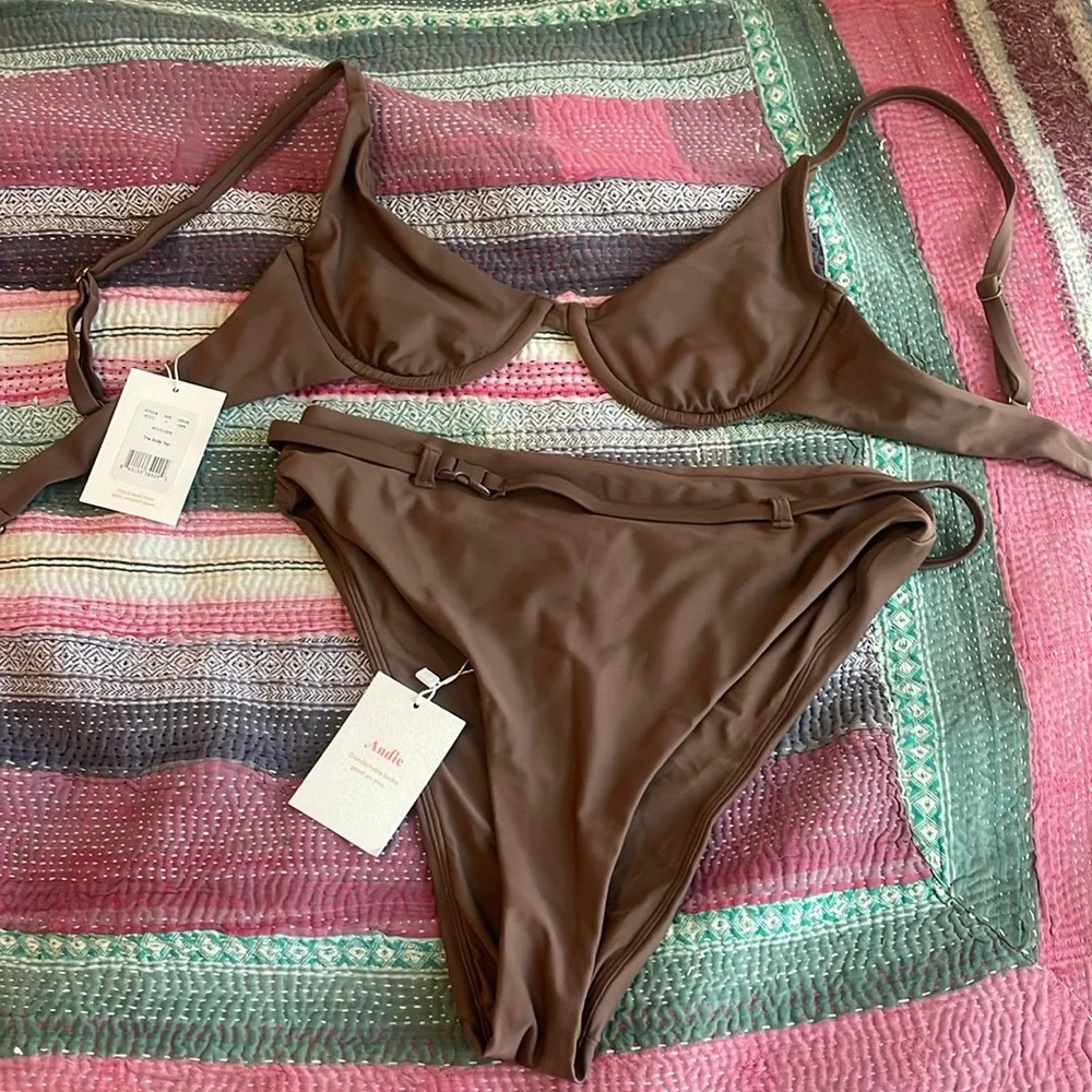 Andie Swim Sicily Top & Riviera High Waisted Bottom - Picture 1 of 5